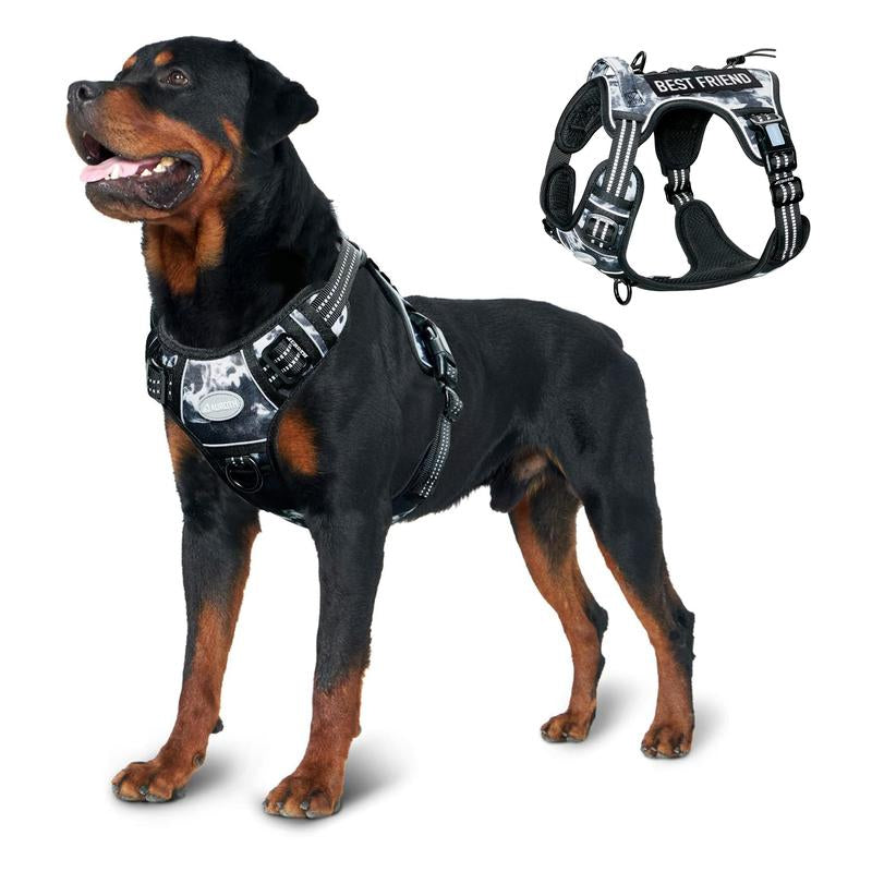 【Summer Sale】Auroth Tactical Dog Harness for Small to Large Dogs , Durable Reflective Dog Harness, Easy to Control, Large Dogs No Pull Adjustable Pet Harness, Dog & Cat Accessories, Pet Supplies