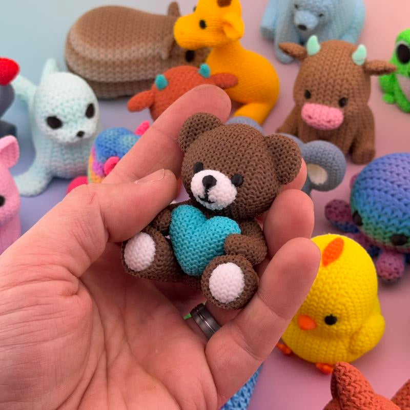Cozy Critter Collection 3D Printed Crochet-Style Animals