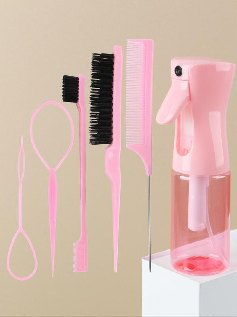 Hair Styling Comb Set, Haircare Tool Set, Including Hair Comb, Spray Bottle, Eyebrow Brush, Rat Tail Comb, Professional Durable Hair Salon Tools for Back to School, Fall Outfits, Fall Freshness Fall