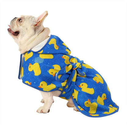HDE Dog Bathrobe with Hood for Quick Drying Towel
