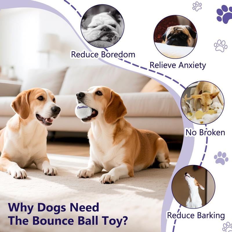 【Buy 1 Get 1 Free】Pawaboo Dog Balls for Aggressive Chewers, Indestructible Teething Tennis Balls for Dogs, Interactive High Bouncy Dog Toy Balls Water Toy Fetch Balls for Large Medium Small Dog and Puppies