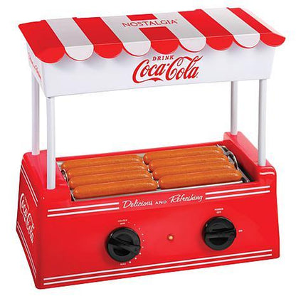 Nostalgia CKHDR8CR Coca-Cola Hot Dog Roller and Bun Warmer