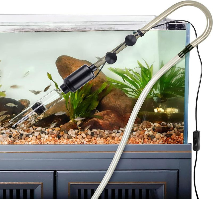 Hygger Electric Fish Tank Gravel Cleaner Kit,Removable Water Changer,Sand Washer Filter Changer,Automatic Change Water,Aquarium Cleaning Tool Set,Remove Dirt, Wash Sand,Circulation for Large Tank