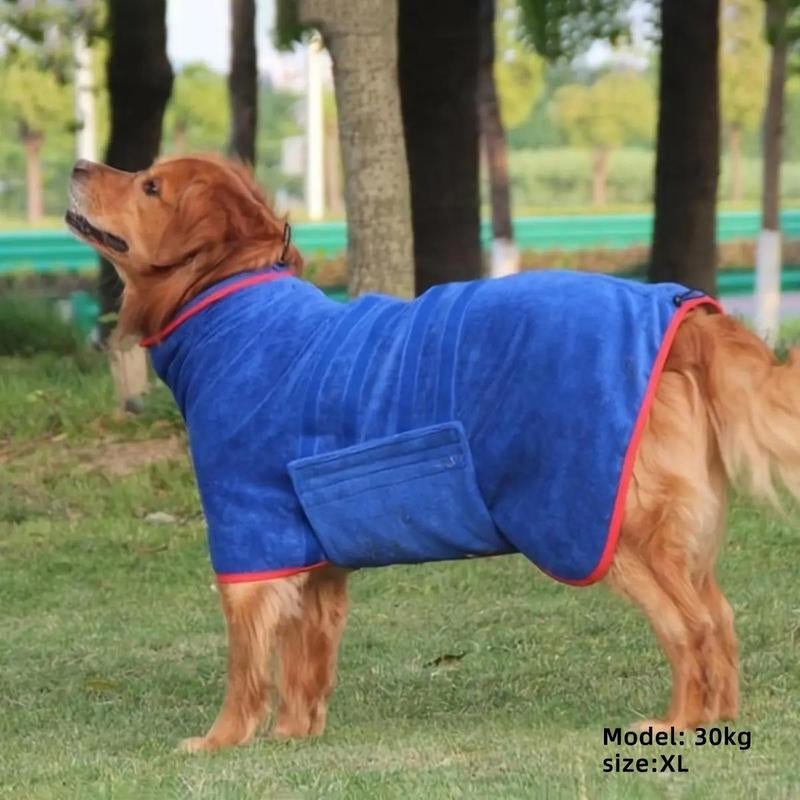 Adjustable Pet Bath Robe, Quick Drying Animal Grooming Cloak with Hook & Loop Fastener, Soft & Comfortable Pet Bath Towel, Dog & Cat Grooming Supplies, Dog Accessories, Valentine'S Day Gift, Dog Stuff, Pet Products, Dog Grooming Kit, Funny Gift