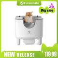 Furoomate Open-Top Self-Cleaning Cat Litter Box , PCT010-STEP--2 Packages (1 Box,1 Stepper),Odor-Free, Quiet Operation, Easy to Install & Maintain, Low Maintenance, Saves Time & Effort, Fast Cat Adaptation,Includes Trash Bags