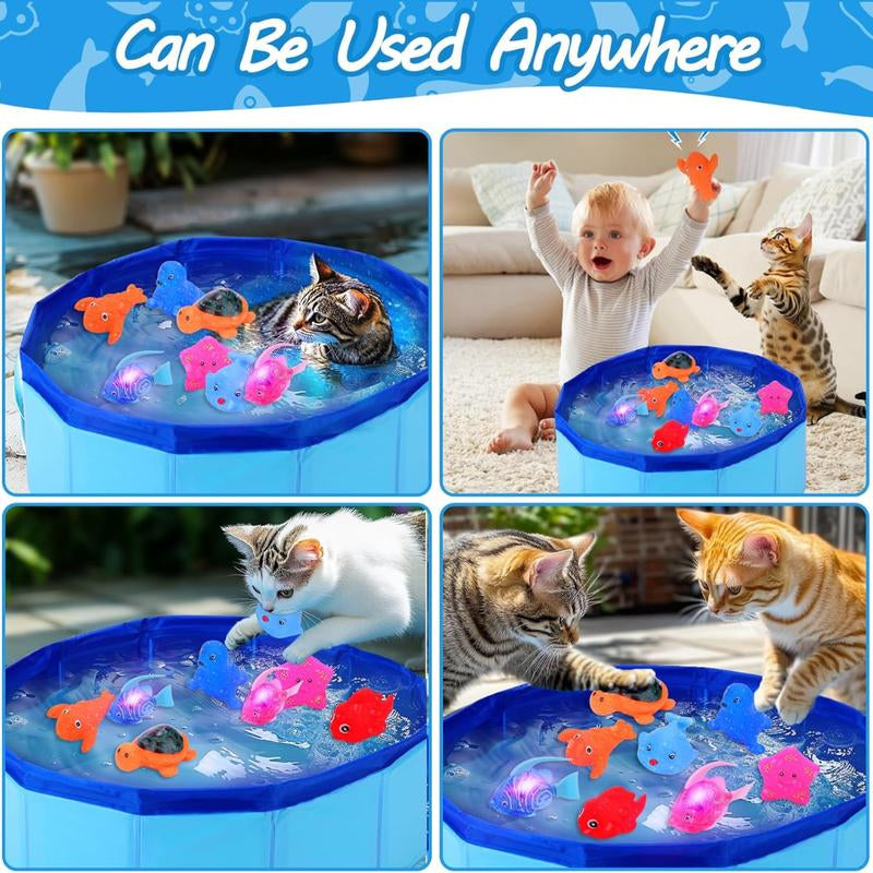 Cat Pool with Swimming Robotic Fish Toy - Interactive Cat Toy for Indoor Cats, Fun and Engaging for Bored Indoor Cats