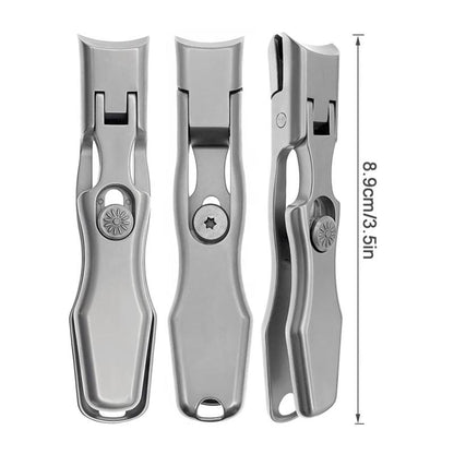 2025 Upgrade Nail Clippers , Large Wide Jaw Opening Toe Nail Clippers, Heavy Duty Stainless Steel No Splash Fingernail Clipper Cutters Long Handle with Catcher Nail Clipper Large Opening Nail Art Manicure Nail Care Set Professional Nail Trimmer Toe Nail