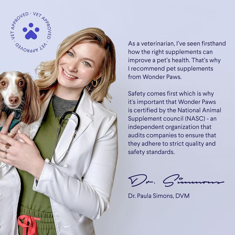Wonder Paws Collagen 3X for Dogs - Skin & Coat Support with Hyaluronic Acid for Hip & Joint Mobility - Liquid Supplement for Dogs