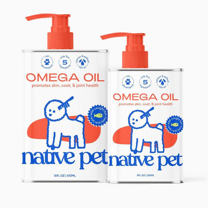 Native Pet Omega 3 Fish Oil for Dogs & Cats - Promotes Healthy Skin, Shiny Coat, & Strong Joints