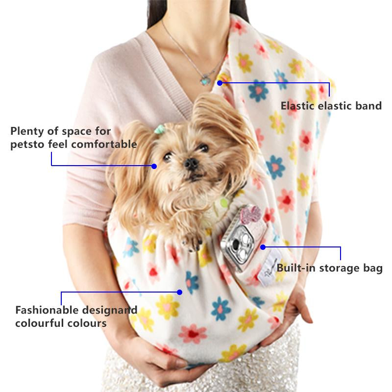 2025 Pet Sling Carrier L - Yunpawpet Handsfree Cat Sling Carrier Pouch for Chinchillas, Hedgehogs Puppies Kittens Dog Baby Cat Baby Dog Pet Hug Backpack