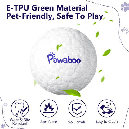 【Buy 1 Get 1 Free】Pawaboo Dog Balls for Aggressive Chewers, Indestructible Teething Tennis Balls for Dogs, Interactive High Bouncy Dog Toy Balls Water Toy Fetch Balls for Large Medium Small Dog and Puppies
