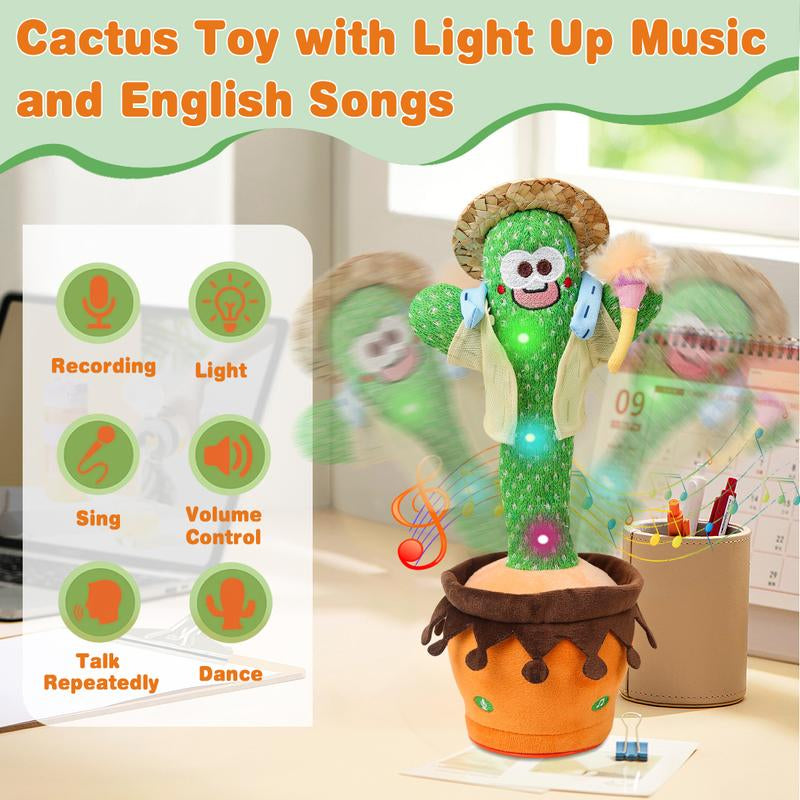 Dancing Cactus Toys,Talking Mimicking Singing Repeats What You Say