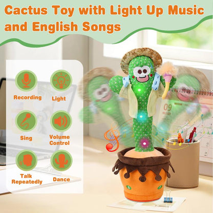 Dancing Cactus Toys,Talking Mimicking Singing Repeats What You Say