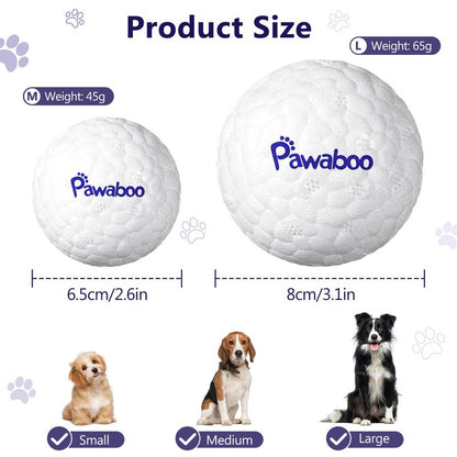 【Buy 1 Get 1 Free】Pawaboo Dog Balls for Aggressive Chewers, Indestructible Teething Tennis Balls for Dogs, Interactive High Bouncy Dog Toy Balls Water Toy Fetch Balls for Large Medium Small Dog and Puppies