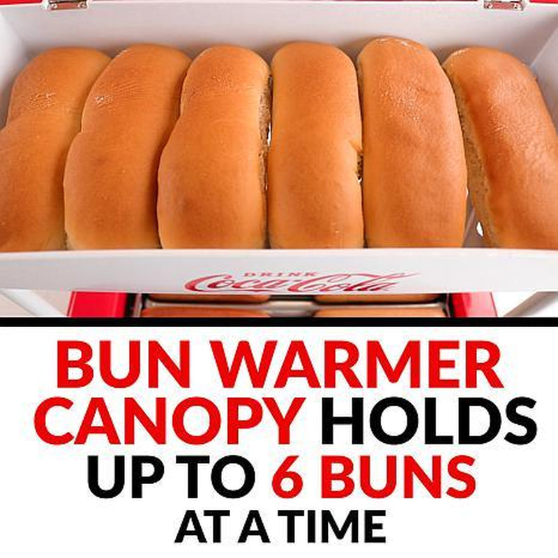 Nostalgia CKHDR8CR Coca-Cola Hot Dog Roller and Bun Warmer