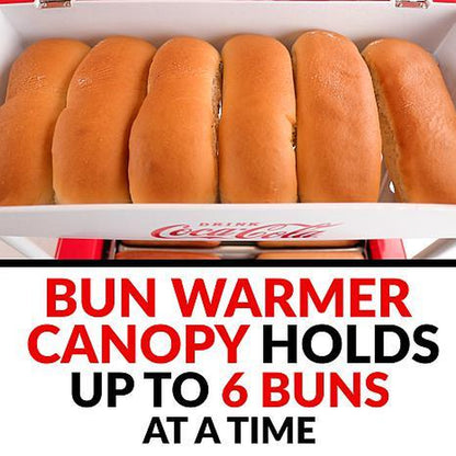 Nostalgia CKHDR8CR Coca-Cola Hot Dog Roller and Bun Warmer