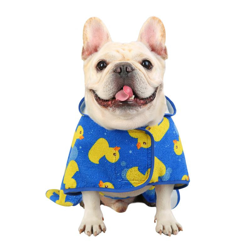 HDE Dog Bathrobe with Hood for Quick Drying Towel