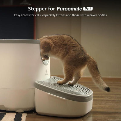 Stepper for Self-Cleaning Cat Litter Box Litter Trapper with Storage, Cat Ramp
