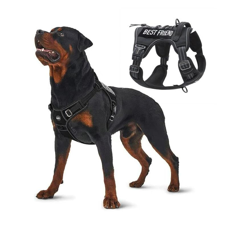 【Summer Sale】Auroth Tactical Dog Harness for Small to Large Dogs , Durable Reflective Dog Harness, Easy to Control, Large Dogs No Pull Adjustable Pet Harness, Dog & Cat Accessories, Pet Supplies