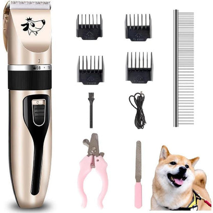 Clippers Kit and Paw Trimmer,Cordless,Low Noise, Electric Quiet,Rechargeable, Trimmer , Clippers for Thick Coats,Shaver for Small and Large Dogs Cats