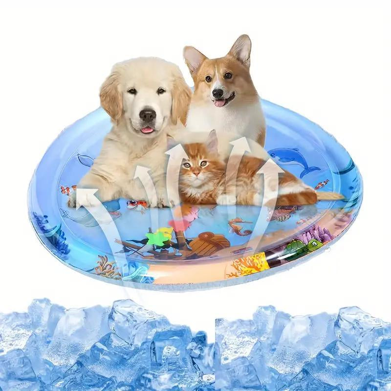 Inflatable Pet Water Sensory Bed-2025 Upgraded Thickened Sensory Water Palymat for Cats and Dogs