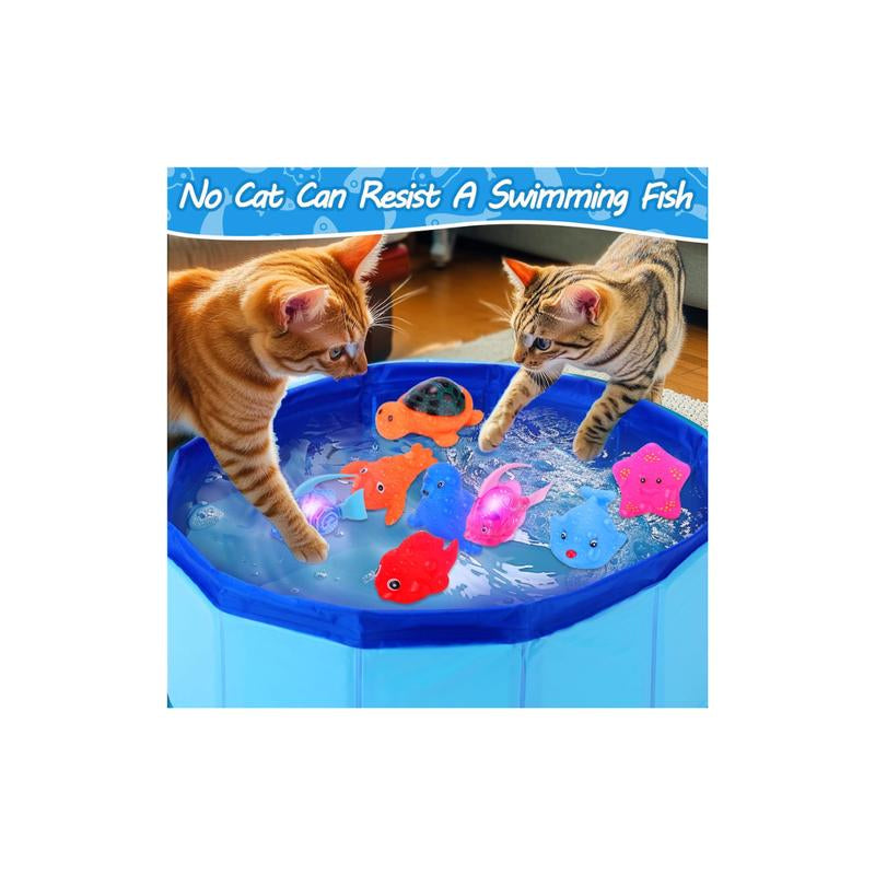 Cat Pool with Swimming Robotic Fish Toy - Interactive Cat Toy for Indoor Cats, Fun and Engaging for Bored Indoor Cats