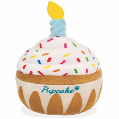 Nestpark Dog Birthday Toy - Pup Cake Puppy Cupcake Plush Squeak and Crinkle Gift