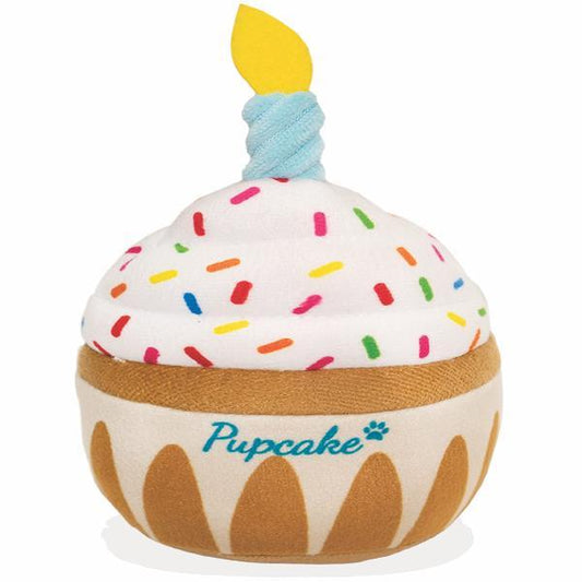 Nestpark Dog Birthday Toy - Pup Cake Puppy Cupcake Plush Squeak and Crinkle Gift