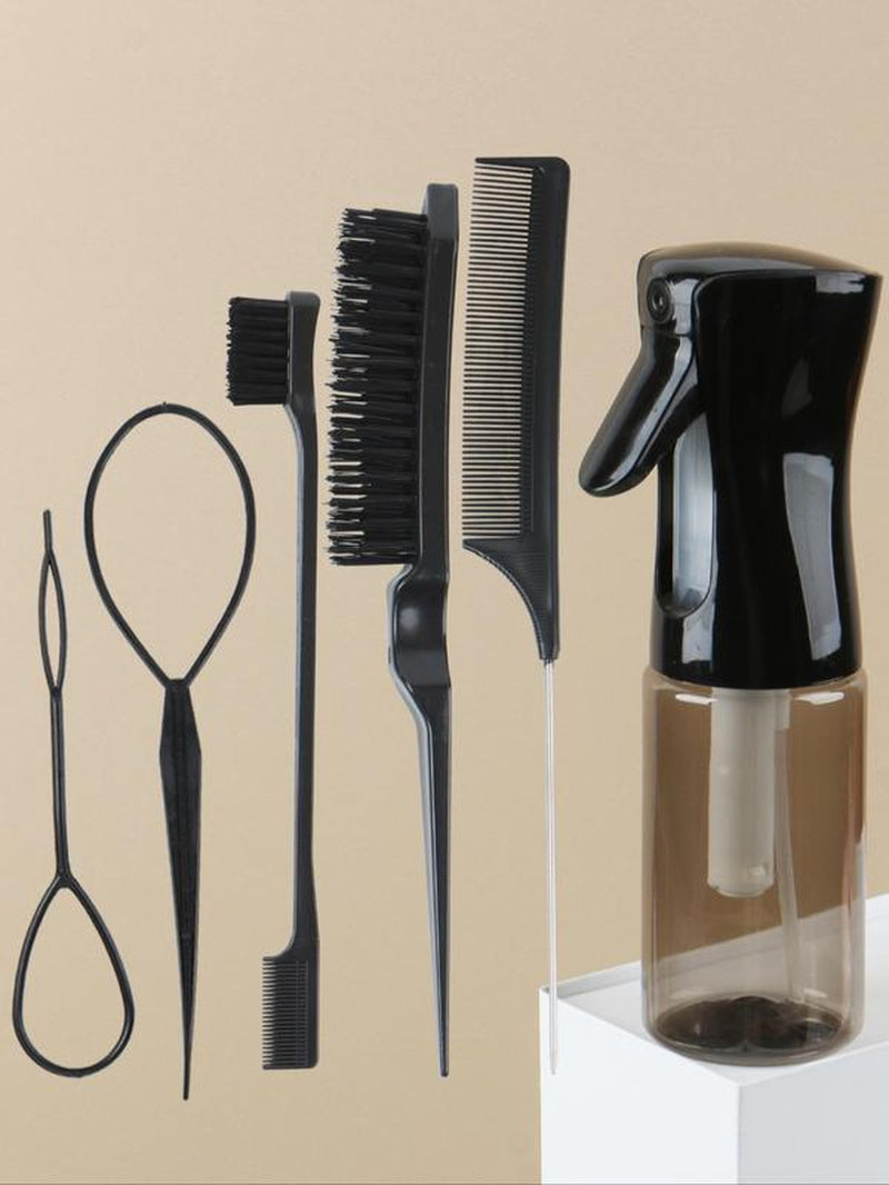 Hair Styling Comb Set, Haircare Tool Set, Including Hair Comb, Spray Bottle, Eyebrow Brush, Rat Tail Comb, Professional Durable Hair Salon Tools for Back to School, Fall Outfits, Fall Freshness Fall