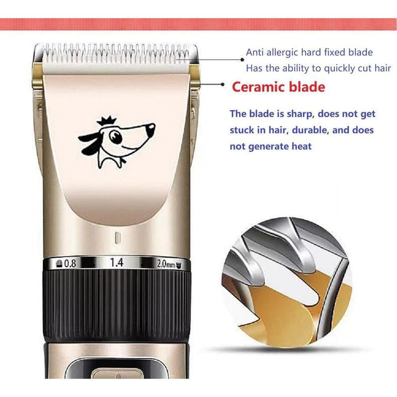 Clippers Kit and Paw Trimmer,Cordless,Low Noise, Electric Quiet,Rechargeable, Trimmer , Clippers for Thick Coats,Shaver for Small and Large Dogs Cats