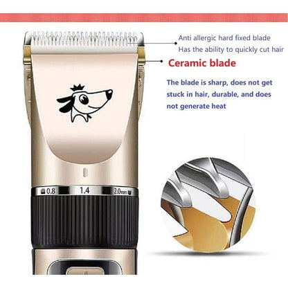 Clippers Kit and Paw Trimmer,Cordless,Low Noise, Electric Quiet,Rechargeable, Trimmer , Clippers for Thick Coats,Shaver for Small and Large Dogs Cats