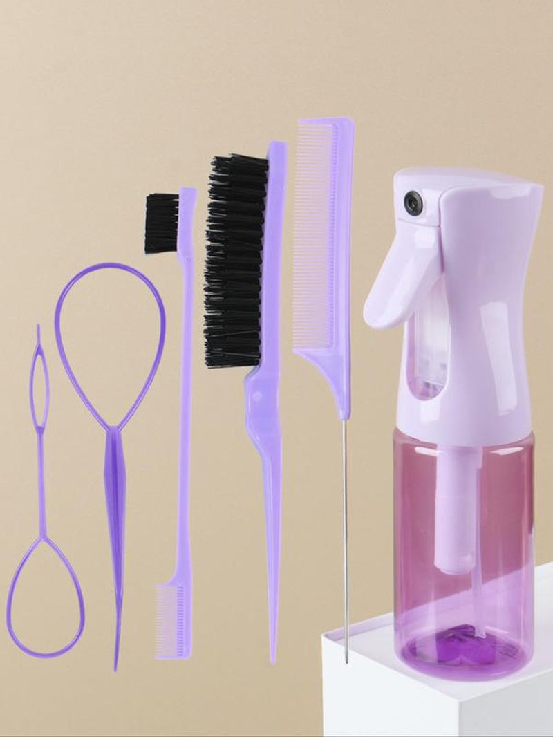 Hair Styling Comb Set, Haircare Tool Set, Including Hair Comb, Spray Bottle, Eyebrow Brush, Rat Tail Comb, Professional Durable Hair Salon Tools for Back to School, Fall Outfits, Fall Freshness Fall