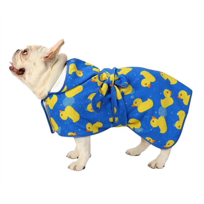 HDE Dog Bathrobe with Hood for Quick Drying Towel