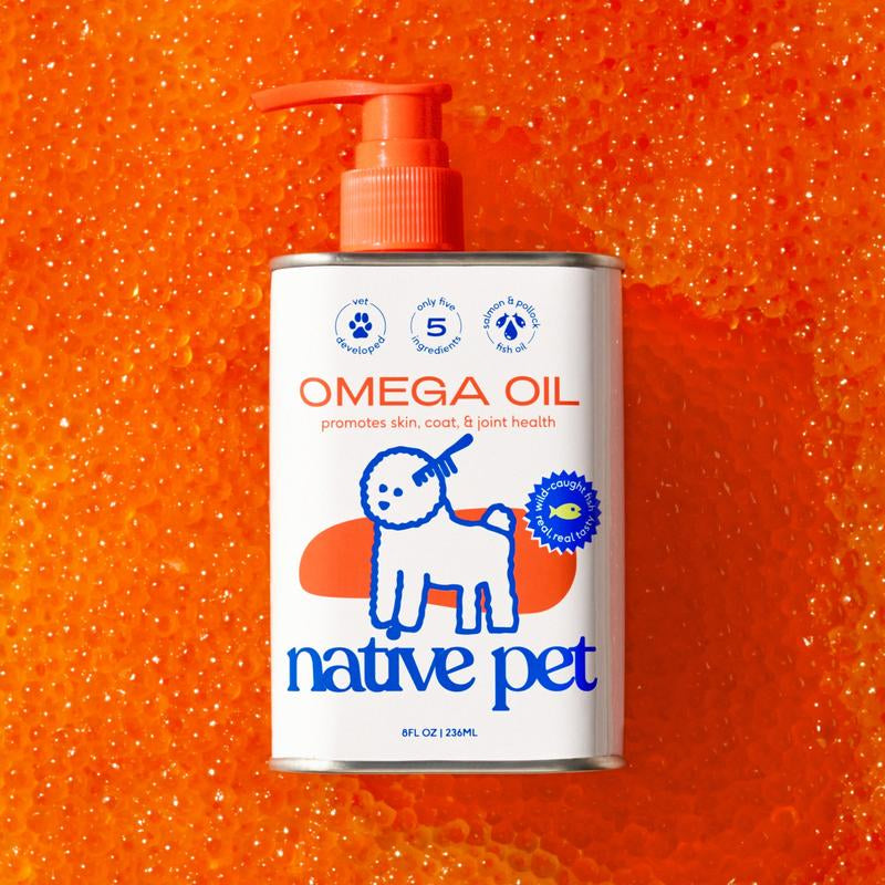 Native Pet Omega 3 Fish Oil for Dogs & Cats - Promotes Healthy Skin, Shiny Coat, & Strong Joints