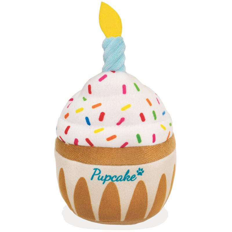 Nestpark Dog Birthday Toy - Pup Cake Puppy Cupcake Plush Squeak and Crinkle Gift