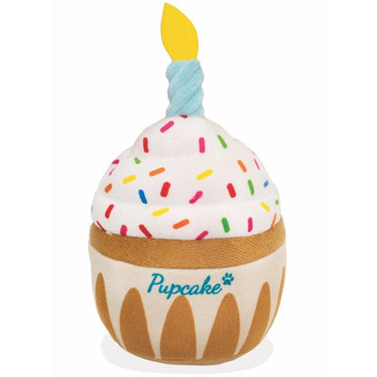 Nestpark Dog Birthday Toy - Pup Cake Puppy Cupcake Plush Squeak and Crinkle Gift