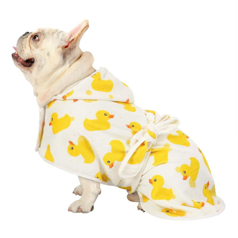 HDE Dog Bathrobe with Hood for Quick Drying Towel