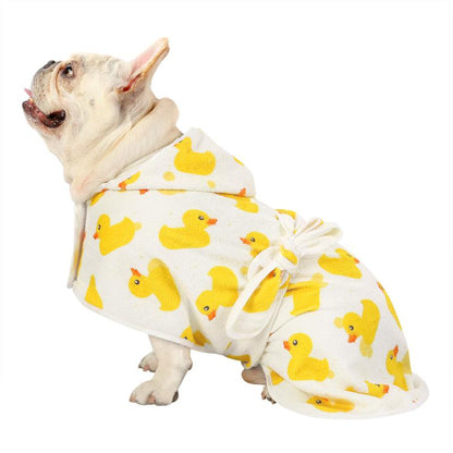 HDE Dog Bathrobe with Hood for Quick Drying Towel