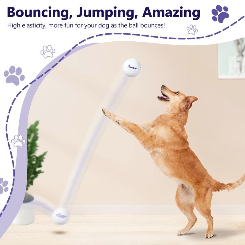 【Buy 1 Get 1 Free】Pawaboo Dog Balls for Aggressive Chewers, Indestructible Teething Tennis Balls for Dogs, Interactive High Bouncy Dog Toy Balls Water Toy Fetch Balls for Large Medium Small Dog and Puppies