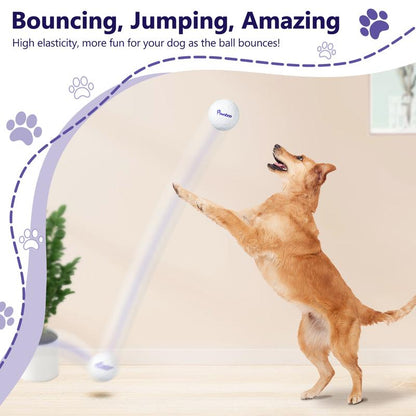 【Buy 1 Get 1 Free】Pawaboo Dog Balls for Aggressive Chewers, Indestructible Teething Tennis Balls for Dogs, Interactive High Bouncy Dog Toy Balls Water Toy Fetch Balls for Large Medium Small Dog and Puppies