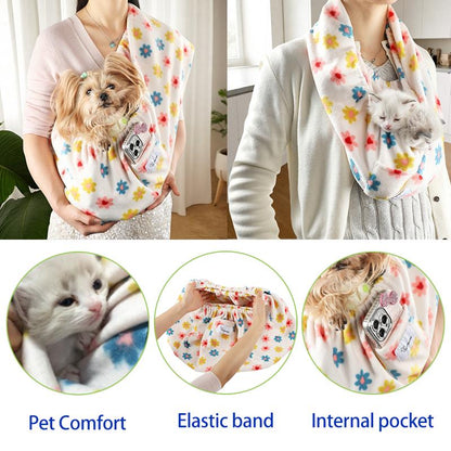 2025 Pet Sling Carrier L - Yunpawpet Handsfree Cat Sling Carrier Pouch for Chinchillas, Hedgehogs Puppies Kittens Dog Baby Cat Baby Dog Pet Hug Backpack