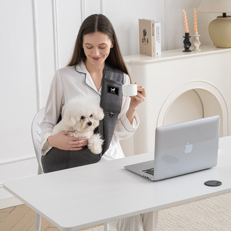 Dog & Cat Sling for Small and Medium Pets up to 15 Lbs with Comfortable Adjustable Padded Shoulder Breathable Carrier Pet Portable Travel Bag