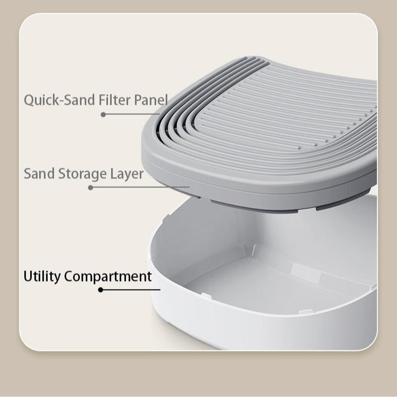 Stepper for Self-Cleaning Cat Litter Box Litter Trapper with Storage, Cat Ramp