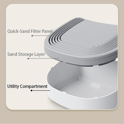 Stepper for Self-Cleaning Cat Litter Box Litter Trapper with Storage, Cat Ramp