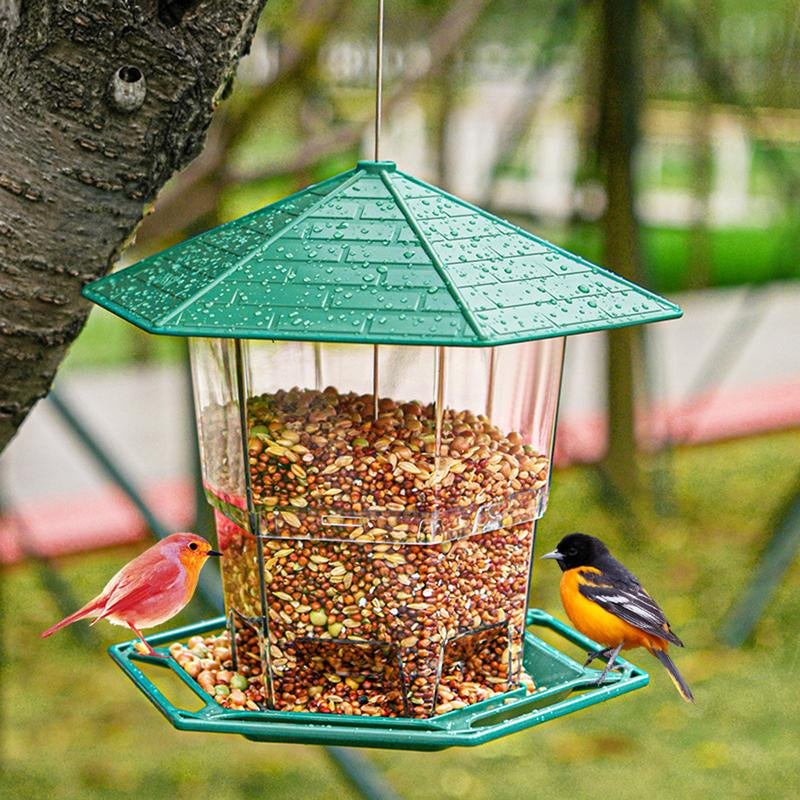 PHANCIR Bird Feeder for Outdoor Hanging 2.2 Lbs Capacity with Heavy Duty Water Resistance & Squirrel-Proof Design for Wild Bird Seed Fathersdaygift