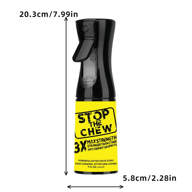 Stop the Chew Spray 3X Strength anti Chew Spray for Dogs - No Chew Spray for Puppies - Alcohol Free Dog Deterrent Spray - Bitter Spray for Dogs to Stop Chewing - Powerful No Chew Spray for Dogs