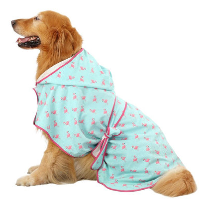 HDE Dog Bathrobe with Hood for Quick Drying Towel