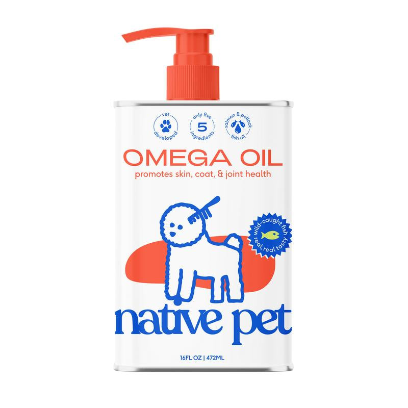 Native Pet Omega 3 Fish Oil for Dogs & Cats - Promotes Healthy Skin, Shiny Coat, & Strong Joints
