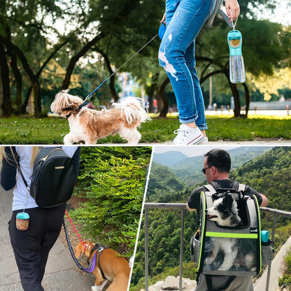 2-In-1 Portable Dog Water Bottle & Food Dispenser – Leak-Proof, Travel-Friendly, Durable Pet Hydration and Snack Container