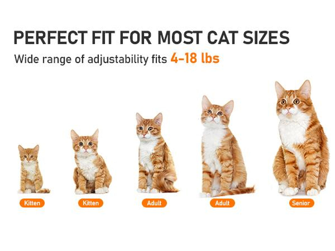 Halypet Escape Proof Cat Harness and Leash Set, with Security Lock and Reflective Strip Harness Cat Accessories Animal